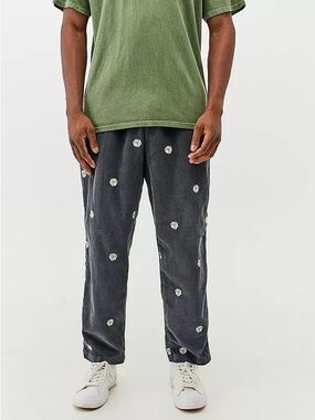 Urban Outfitters Dice Corduroy Joggers in Charcoal